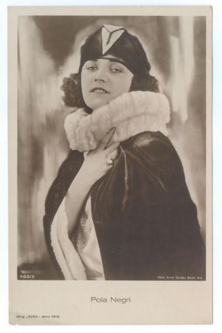 Silent Movie Actress Pola Negri Vintage Ross Photo Postcard