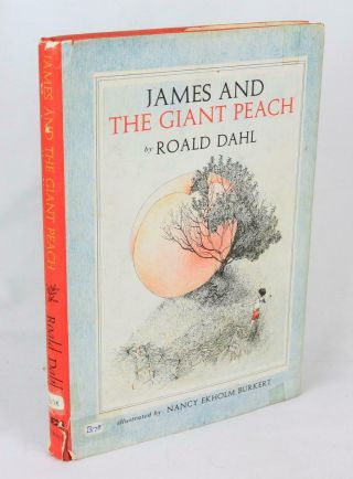 Roald Dahl James And The Giant Peach 1961 Early Printing W/1st Issue Dj Rare