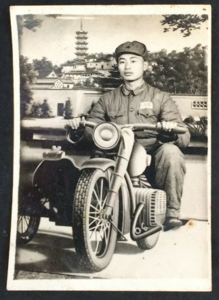 Studio Motor China Pla Chinese Army Photo 1950s Orig.