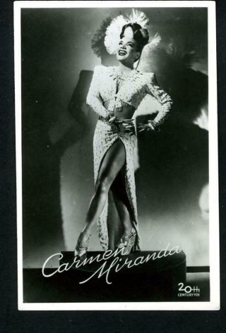 Vintage Carmen Miranda Dutch Postcard 1940 
