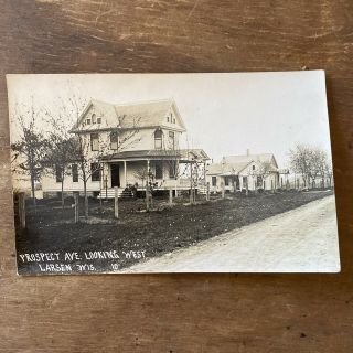Vintage Rppc Photo Postcard House Larsen Wisconsin 1910