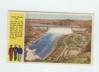 Grand Coulee Dam Columbia River Vintage Postcard