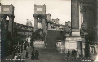 1915 Ppie Rppc Palace Fine Arts Real Photo Post Card Vintage