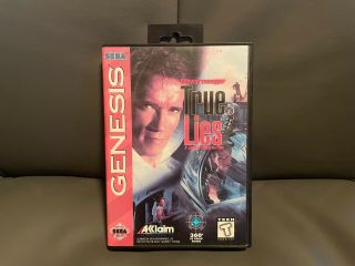 True Lies (sega Genesis,  1995) Video Game Complete Rare Schwarzenegger