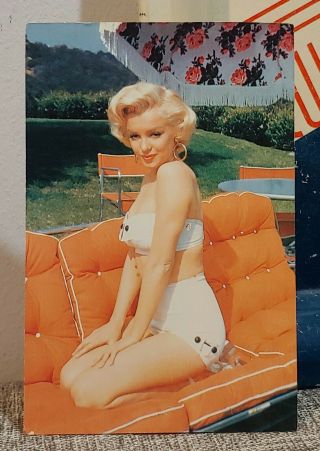 Vintage 1955 Marilyn Monroe Hollywood Photograph Image Postcard 1988 Old Risque