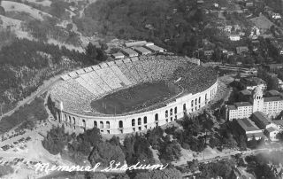 Vintage Rppc Postcard Memorial Stadium University Of California Berkeley Photo