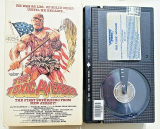 1984 Rare Beta Video Tape The Toxic Avenger Unrated Edition,  Troma