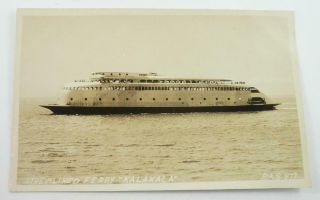 Vintage Real Photo Postcard Of The M.  V.  Ferry Kalakala C.  1930 - 40 