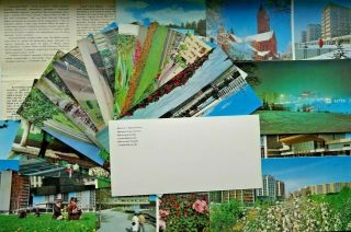 Minsk - Hero - City.  1983 Vintage Photo Postcards Set Of 24 Pics