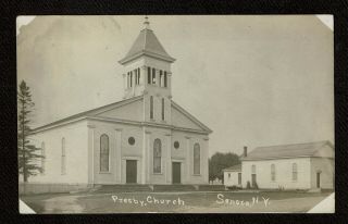 Seneca Ny York Presbyterian Church Vintage Real Photo Postcard Rppc