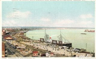 Panorama Of Orleans,  Louisiana,  La,  1919 Vintage Postcard A2694