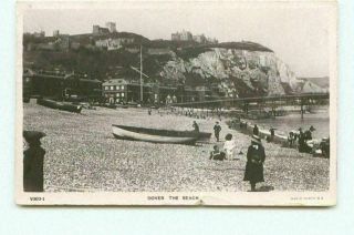 Dover The Beach Rppc Real Photo Vintage Postcard Posted 1910 Cj