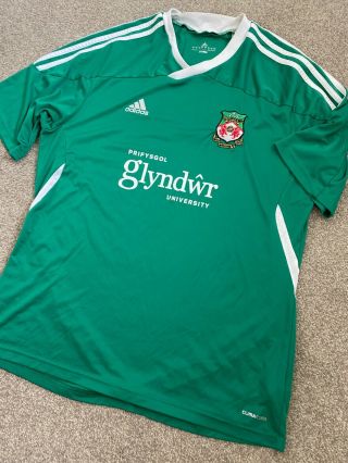 Rare Wrexham Fc Football Club Adidas Green Shirt Xl