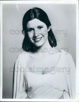 1978 Press Photo Lovely Carrie Fisher Sweet Smile 1970s
