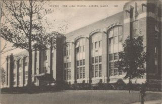 Vintage Postcard,  Edward Little High School,  Auburn,  Maine