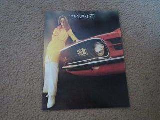 1970 Ford Mustang Boss 302 And Mach 1 Rare Dealer Sales Brochure