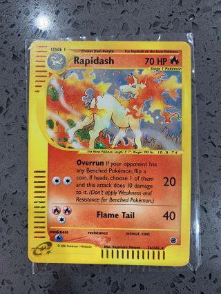 Pokemon Tcg Rapidash 26/165 Expedition Rare Holographic