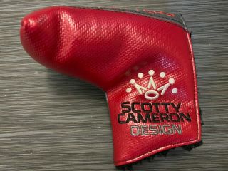 Good & Rare 2016 Scotty Cameron Milled Red Headcover Mid Mallet Golo Crown