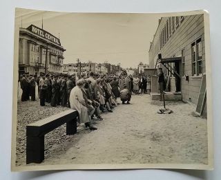 Vintage Wwii B&w Photo Military Officer With Crowd Prince Rupert,  B.  C.  Canad