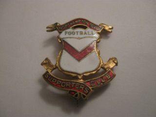 Rare Old Northampton Town Football Supporters Club Enamel Brooch Pin Badge
