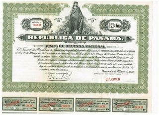 Republica De Panama,  1921,  Specimen,  Top Rare,  Single Piece Vf