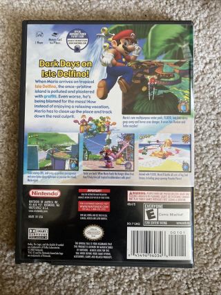 Mario Sunshine GameCube Player ' s Choice Complete CIB HTF RARE 2