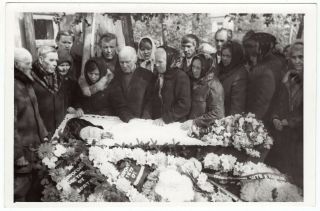 Vintage Post Mortem Photo Russia Dead Woman Open Coffin Orthodox Funeral L616f