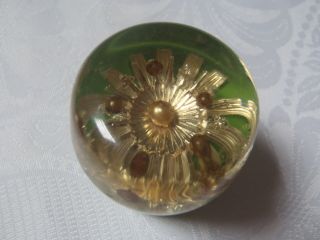 Rare Vintage Lucite Car Auto Shift Knob Gear With Brooch Inside 9