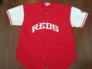 Vintage Starter Cincinnati Reds Baseball Jersey Mlb Mens Sz 2xl Rare