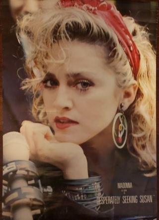 Music Poster Madonna 1985 Desperately Seeking Susan Movie Pinup 23x34 " Rare