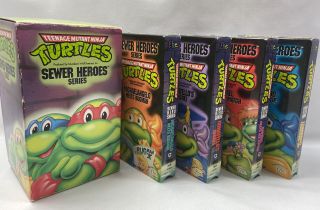 Tmnt Teenage Mutant Ninja Turtles Sewer Hero Series Vhs Complete Box Set Rare