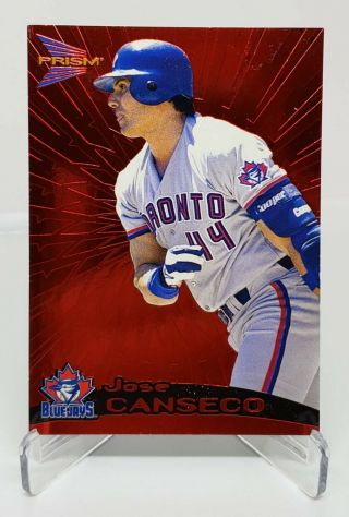 Jose Canseco 1999 Pacific Prism Red Foil Parallel - - Rarely Shows Up