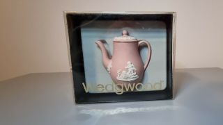 Wedgewood Miniature Jasperware Rare Pink Coffee Pot - Factory Second