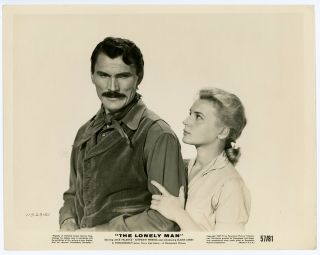 Jack Palance & Elaine Aiken Vintage Paramount Press Photo From “the Lonely Man”
