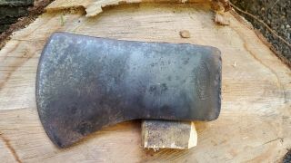 Vintage Craftsman 3.  3 Lb Single Bit Double Oval Axe Head Logging Wood Tool Rare
