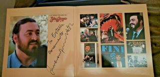RARE AUTOGRAPHED Luciano Pavarotti Yes,  Gorgio Soundtrack Vinyl LP 1982 3