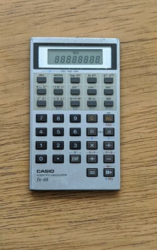 Rare Casio FX 68 Credit Card Size Scientific Calculator FX68 2