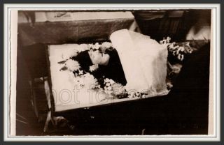 50s Funeral Of Old Woman Dead Coffin Post Mortem Ussr Vintage Old Photo