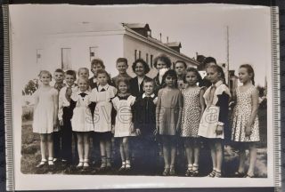 Soviet Pioneers Lovely Young Girls Braids School Dress Boys Soviet Vintage Photo