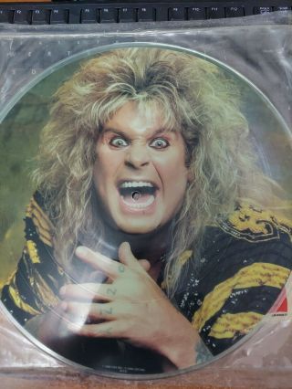 Ozzy Osbourne Ultimate Live Picture Disc Vinyl Record Lp Ultimate Sin Rare 1986