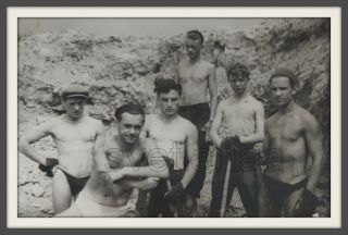 Archaeologists Ussr Handsome Shirtless Men Speedo Muscle Bulge Old Photo Gay Int