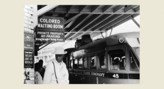 1940 Colored Waiting Room Bus Station Photo Black Negro Segregation Civil Rights