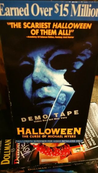 Halloween:DEMO TAPE SCREENERs (VHS) Rare Promo Resurrection,  H2O,  Curse of MM 3