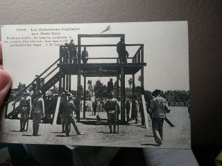 Rare Early 1900s Double Hanging Execution In Usa - French Made Postcard - Army ?