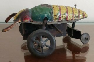Rare George Fischer (fisher) Pre War German Friction Wind Up Tin Toy D.  R.  G.  M.