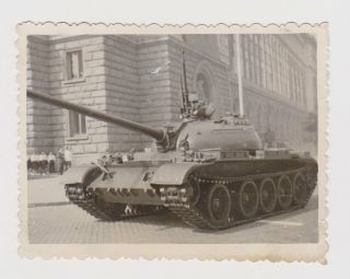 Bulgarian Army Military Tank On Parade Vintage Orig Photo (63815)