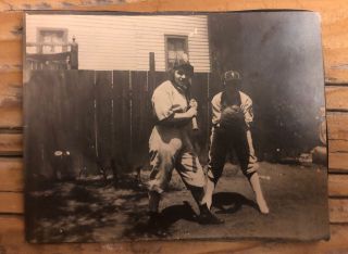 Women Playing Baseball Vintage Photograph 1950s