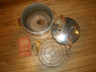 Vintage National Pressure Cooker No 7 Wood Handles 16 Qt Rare Vintage Old Metal