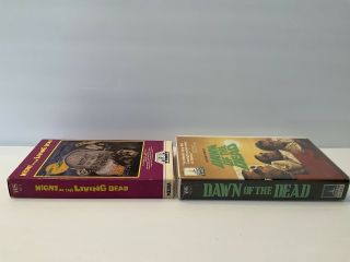 NIGHT OF THE LIVING DEAD PLUS DAWN OF THE DEAD Rare VHS V/G W/FREE SHIP 3