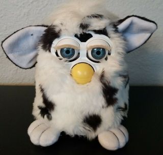 Furby Dalmation Black And White Spots Blue Eyes Rare With Tags 1998